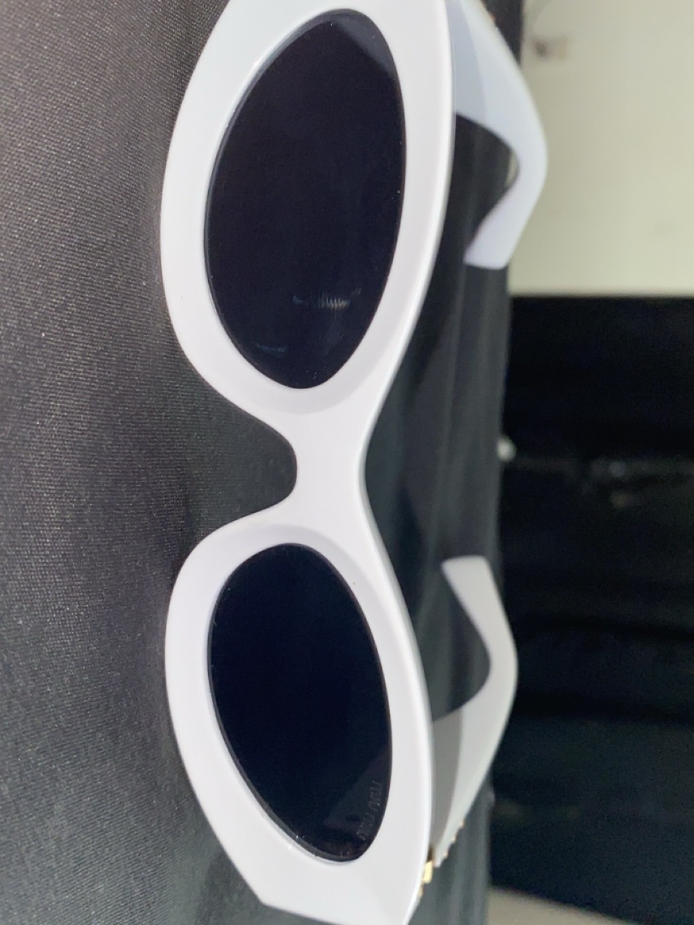 White Miu Miu Oval glasses